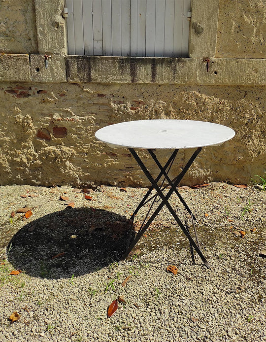 Mesa jardín francesa principios XX plegable (⌀ 80 cm)