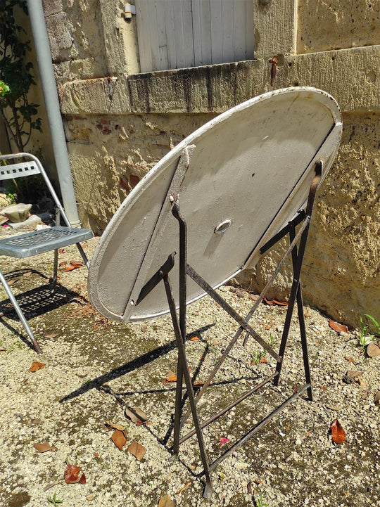 Mesa jardín francesa principios XX plegable (⌀ 80 cm)