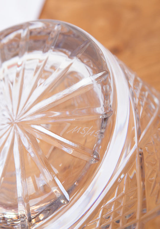 Cubitera cristal tallado Yves Klein Bertrichamps Baccarat años 80/90 French ice bucket