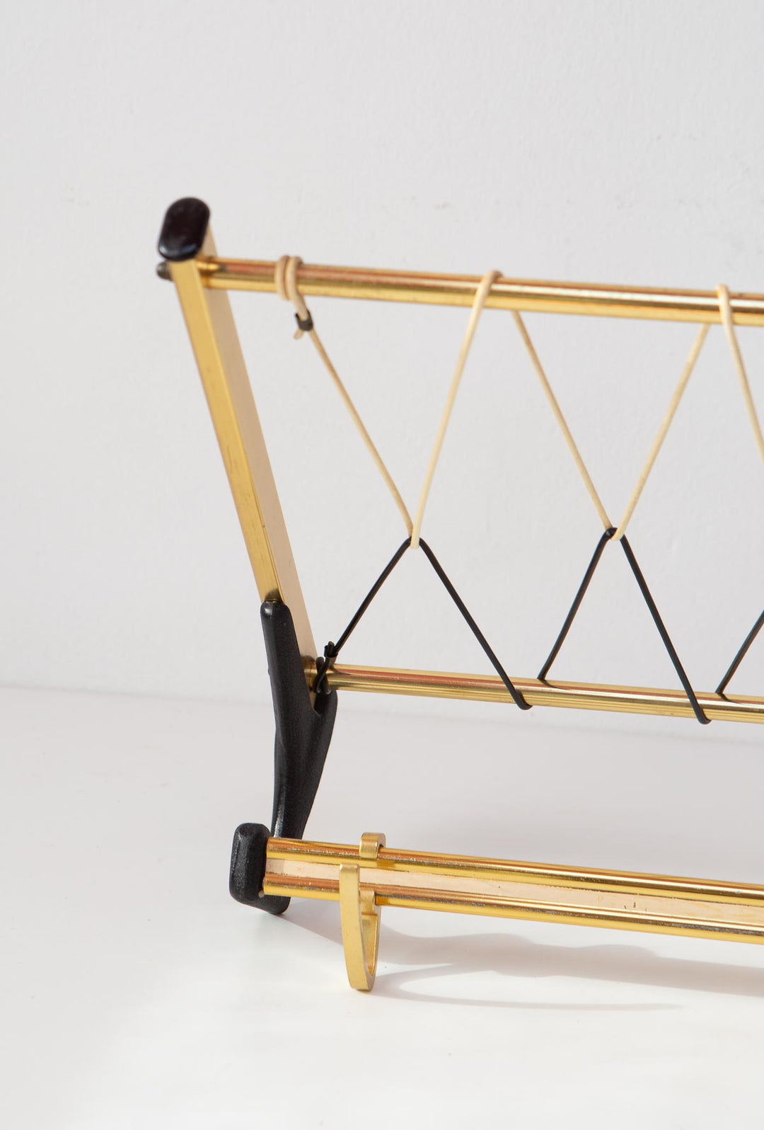 Perchero de pared vintage aluminio dorado años 50