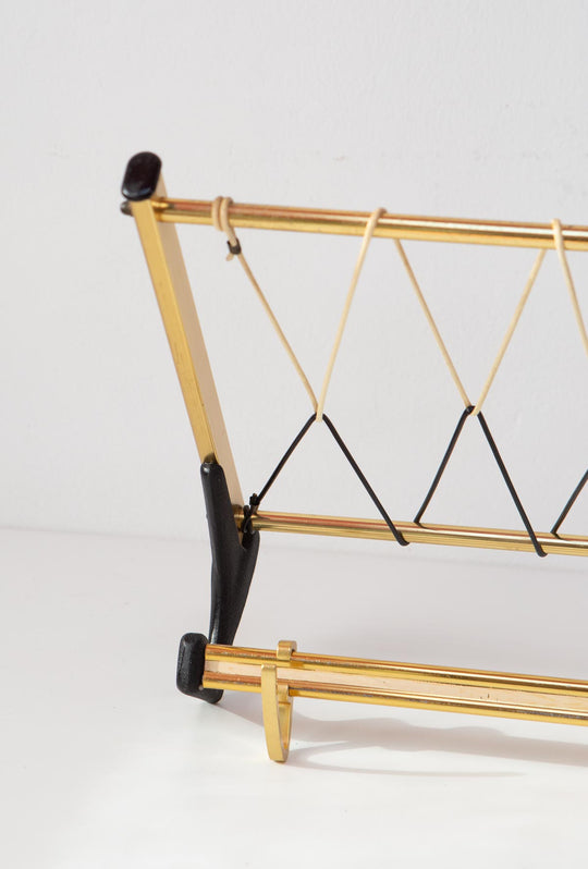 Perchero de pared vintage aluminio dorado años 50