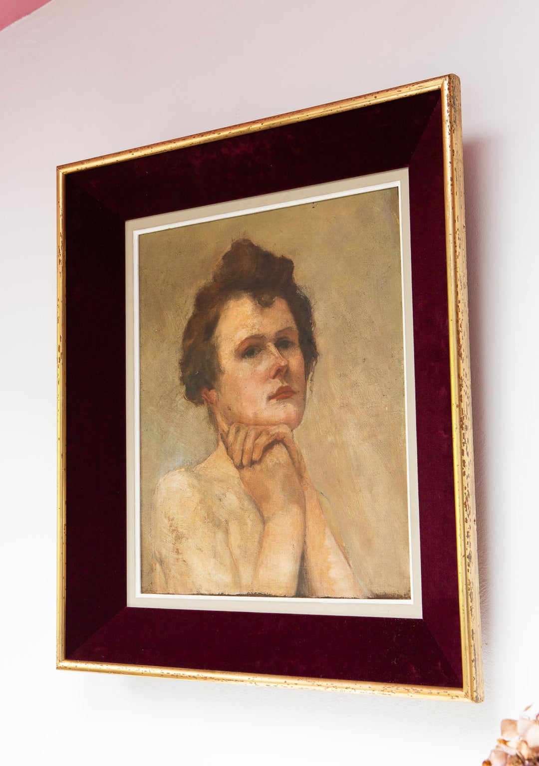 Retrato femenino enmarcado. Francia 1900 (VENDIDO)