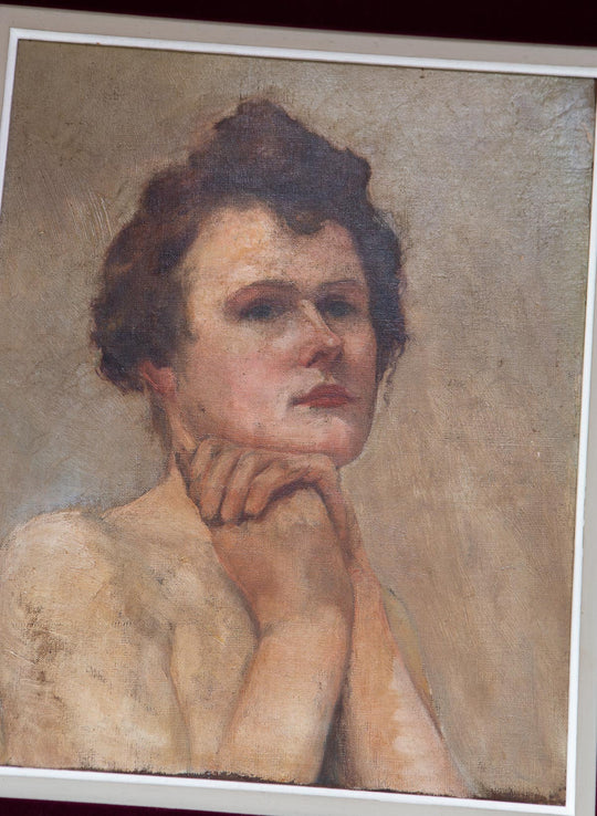 Retrato femenino enmarcado. Francia 1900 (VENDIDO)