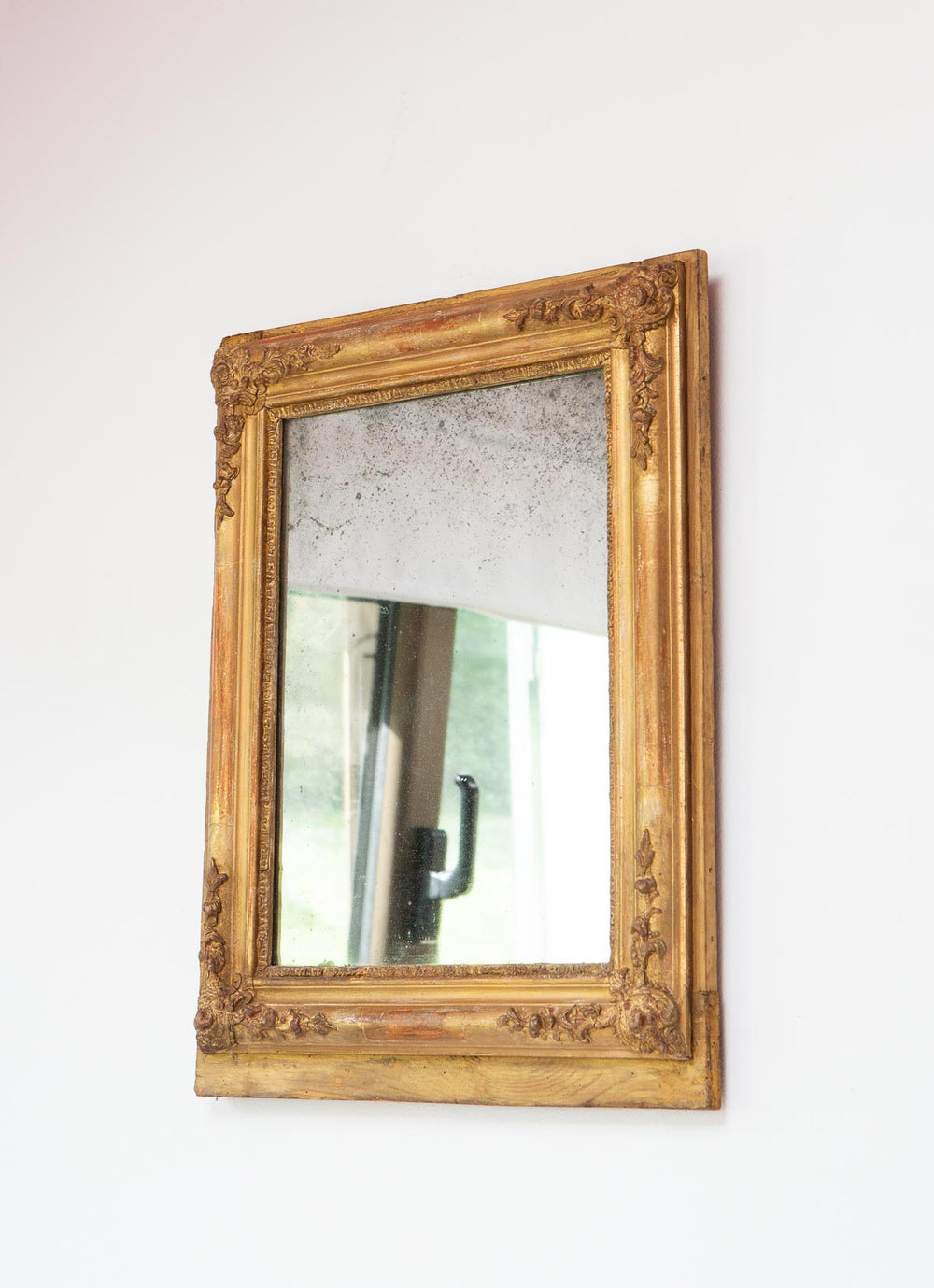 Antiguo espejo francés madera dorada s. XIX (50*38,5 cm)