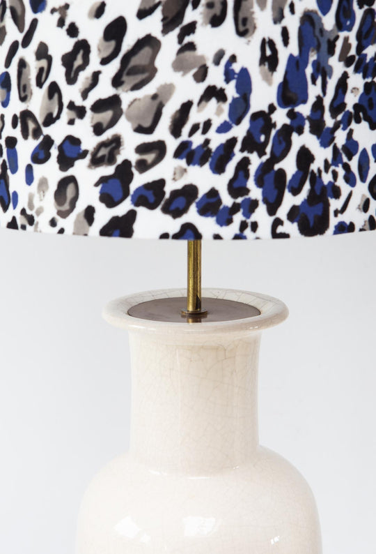 Pareja grandes lámparas mesa cerámica craquelada