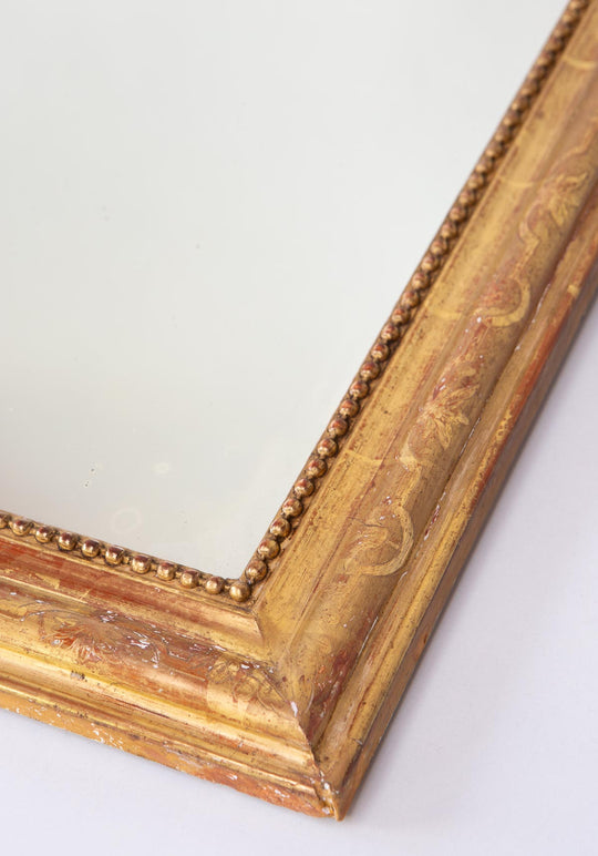 Antiguo espejo dorado Louis Philippe s. XIX al oro fino gold french mirror miroir ancien