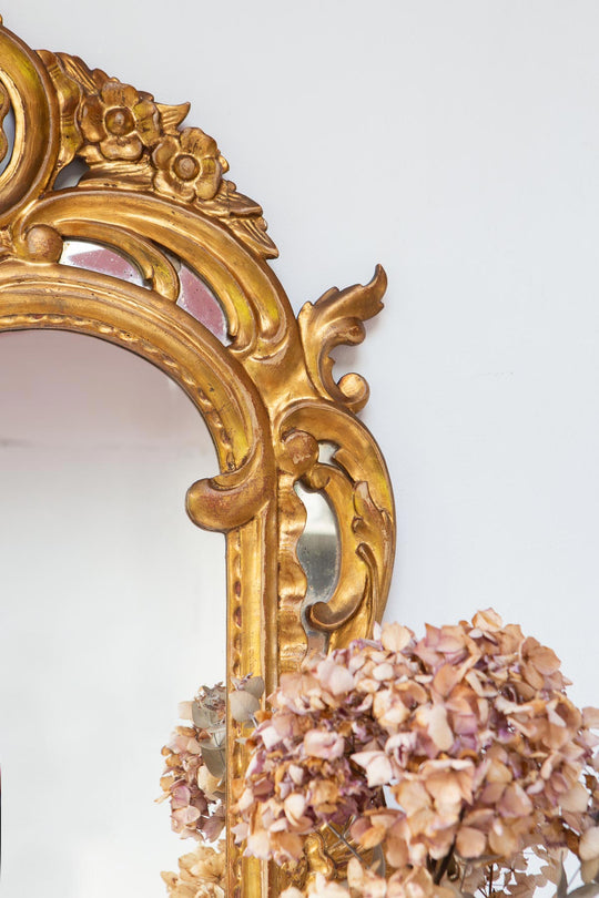 Antiguo espejo dorado francés estilo barroco antique french gilded mirror