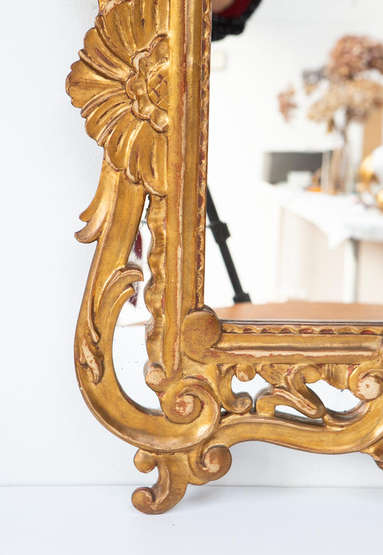Antiguo espejo dorado francés estilo barroco antique french gilded mirror