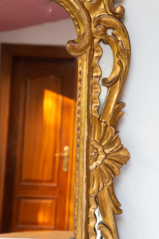 Antiguo espejo dorado francés estilo barroco antique french gilded mirror