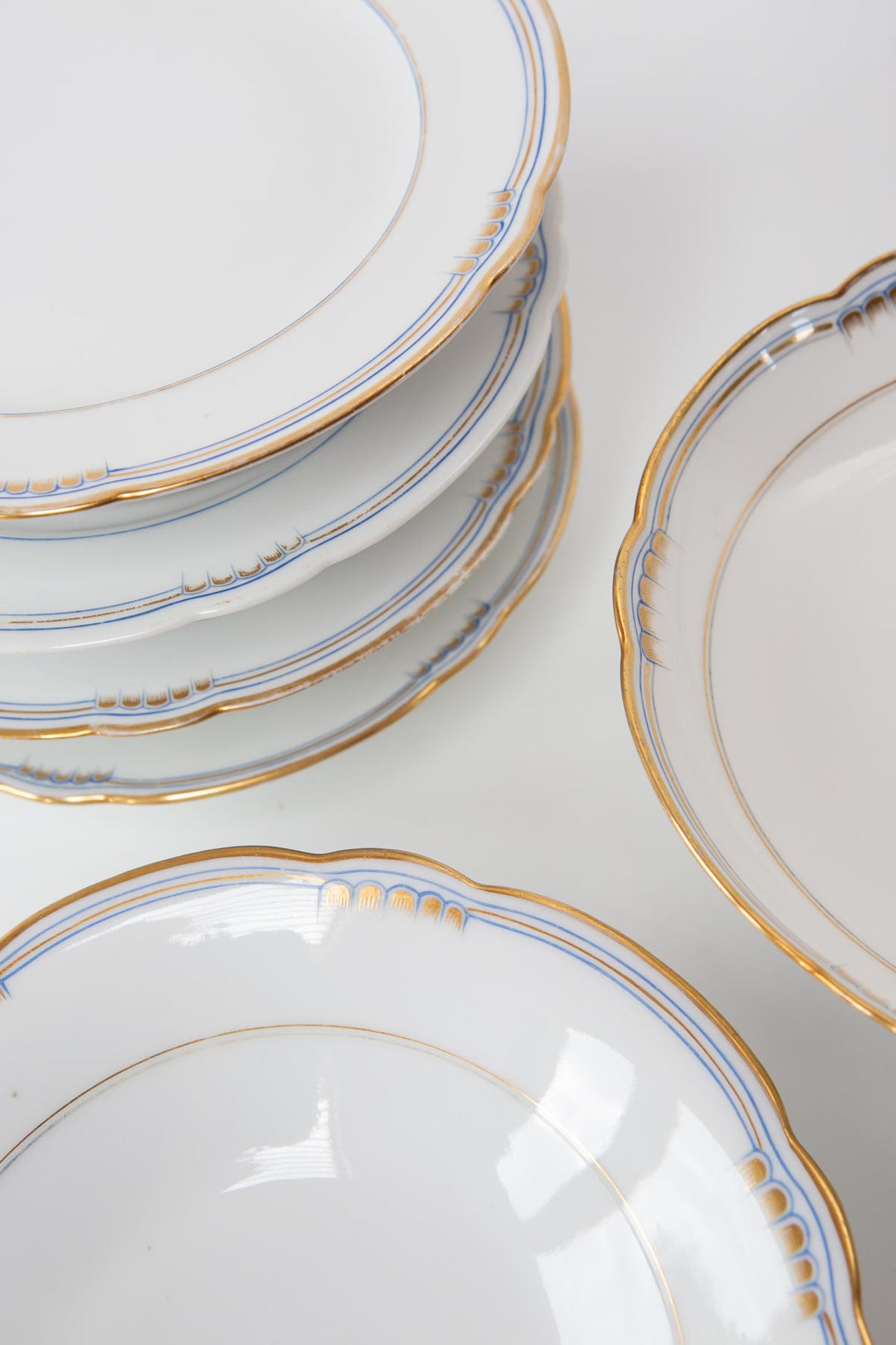 Antiguos pies de tarta porcelana viejo Limoges (⌀ 23 cm)