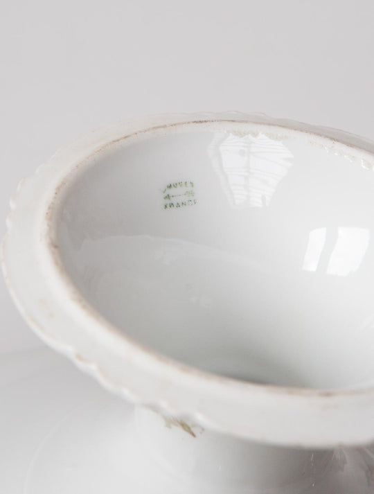 Antiguo frutero porcelana Limoges fruit stand