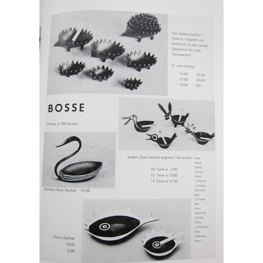 Juego erizos Walter Bosse latón pátina negra años 50 (VENDIDOS)