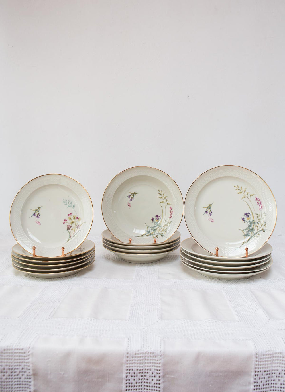 Juego de vajilla alemana porcelana Santa Clara y Königsporzellan (17 PIEZAS)