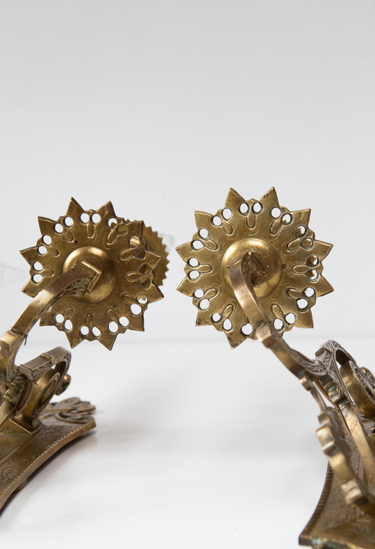 pareja antiguos apliques bronce franceses pair of antique french bronze wall lights