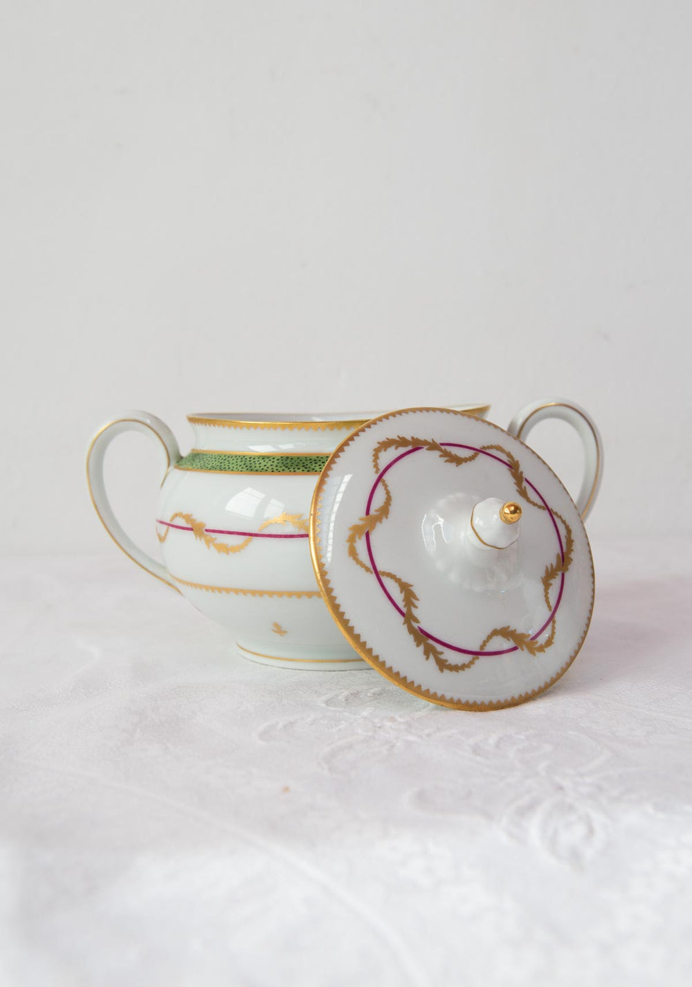 Azucarero HAVILAND Limoges Vieux Paris Vert