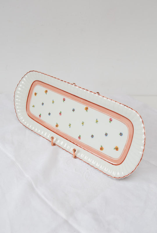 fuente alargada bernardaud limoges porcelana