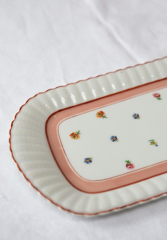fuente alargada bernardaud limoges porcelana