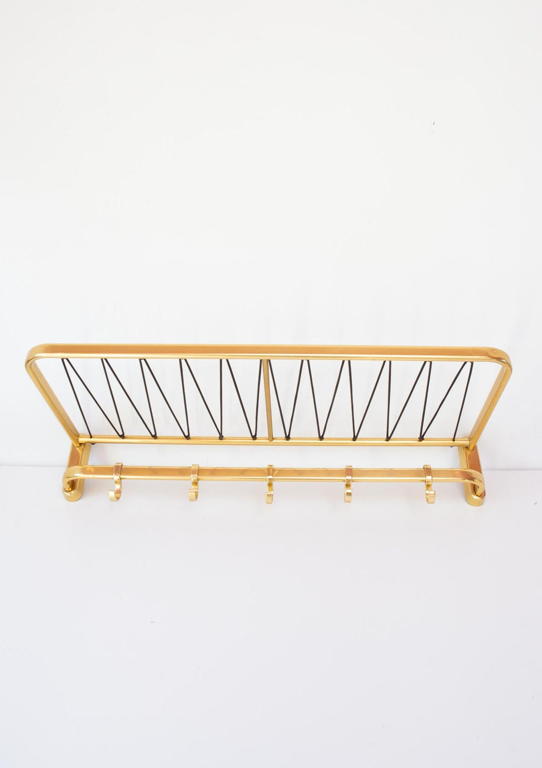 perchero pared metal dorado vintage