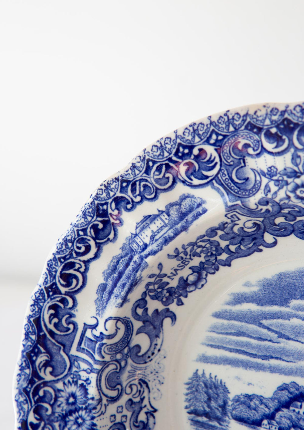 antigua vajilla sueca azul y blanca castillos rorstrand