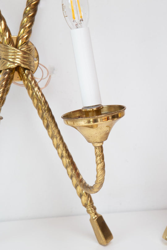 pareja apliques laton nudos