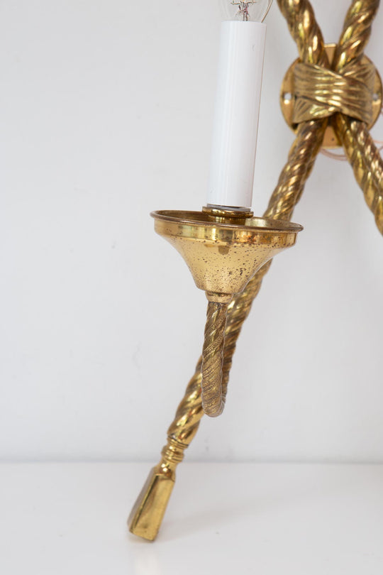 pareja apliques laton nudos