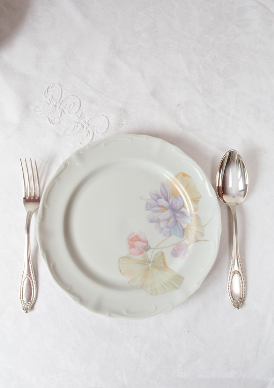 Juego platos LLANOS y POSTRE porcelana francesa Chauvigny PARA 6 (13 piezas)