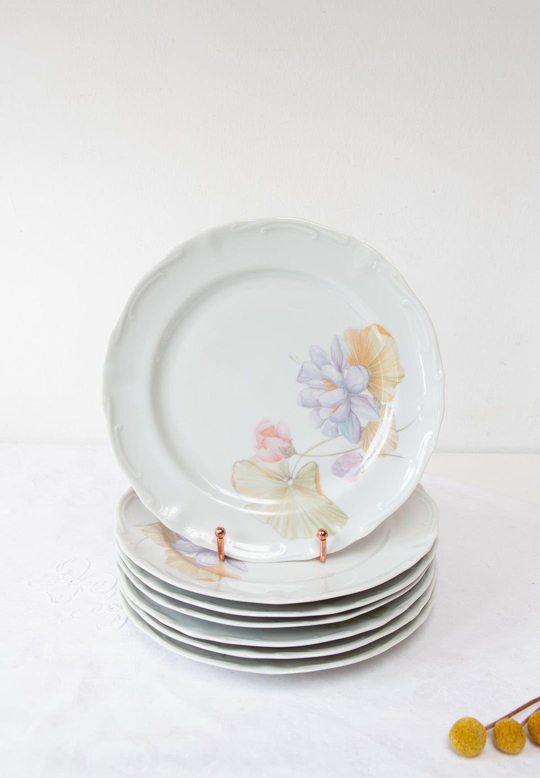 Juego platos LLANOS y POSTRE porcelana francesa Chauvigny PARA 6 (13 piezas)