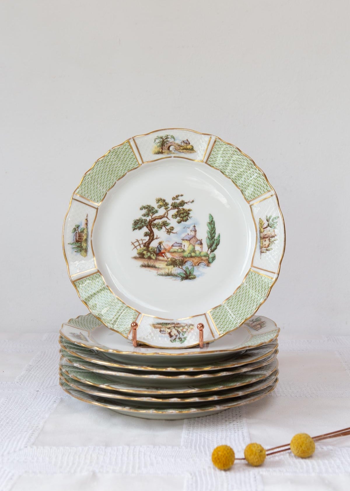 BERNARDAUD LIMOGES 『Lhassa』　大皿　2枚 5992_platos_limoges_bernardaud