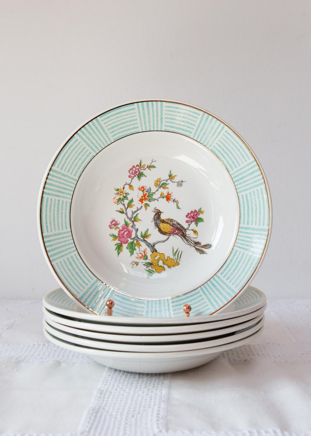 platos hondos loza francesa vintage