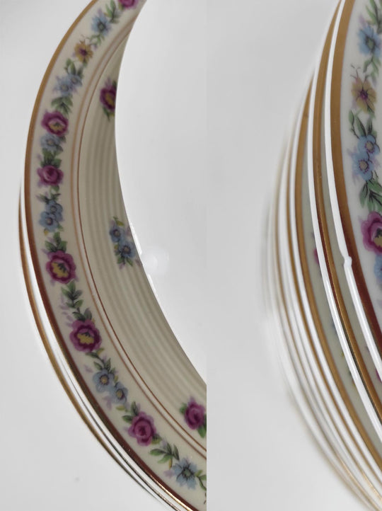 Antigua vajilla porcelana Limoges Charles Ahrenfeldt 1920s (55 PIEZAS)