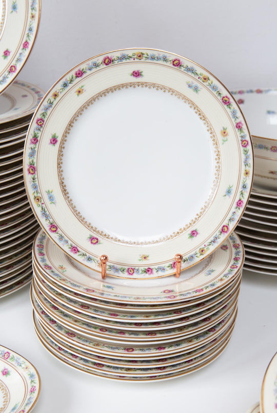 Antigua vajilla porcelana Limoges Charles Ahrenfeldt 1920s (55 PIEZAS)
