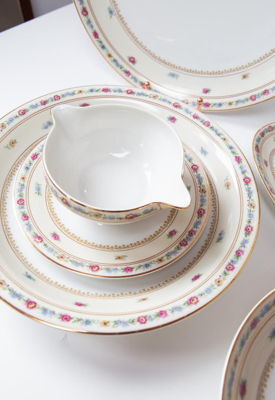 Antigua vajilla porcelana Limoges Charles Ahrenfeldt 1920s (55 PIEZAS)