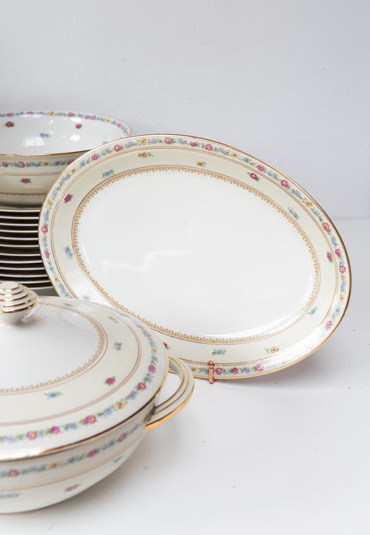 Antigua vajilla porcelana Limoges Charles Ahrenfeldt 1920s (55 PIEZAS)