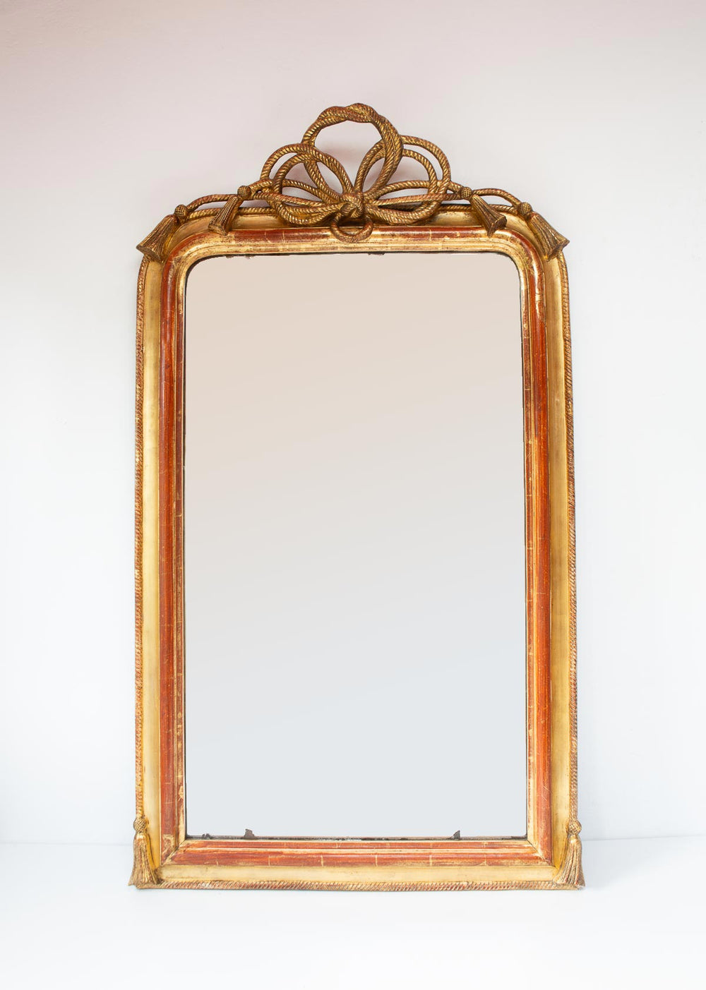 antiguo espejo louis xvi dorado al mercurio