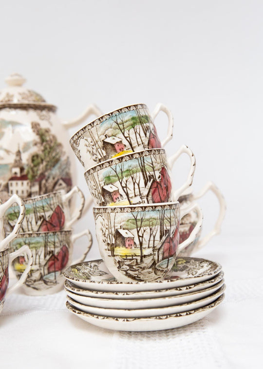 juego café inglés the ice house the friendly village johnson bros coffee service