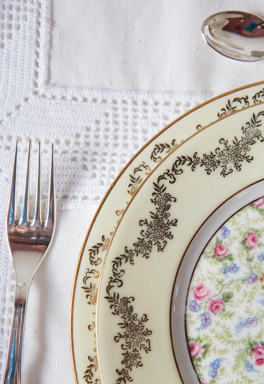 gran vajilla francesa antigua porcelana limoges 60 piezas florecillas para 12