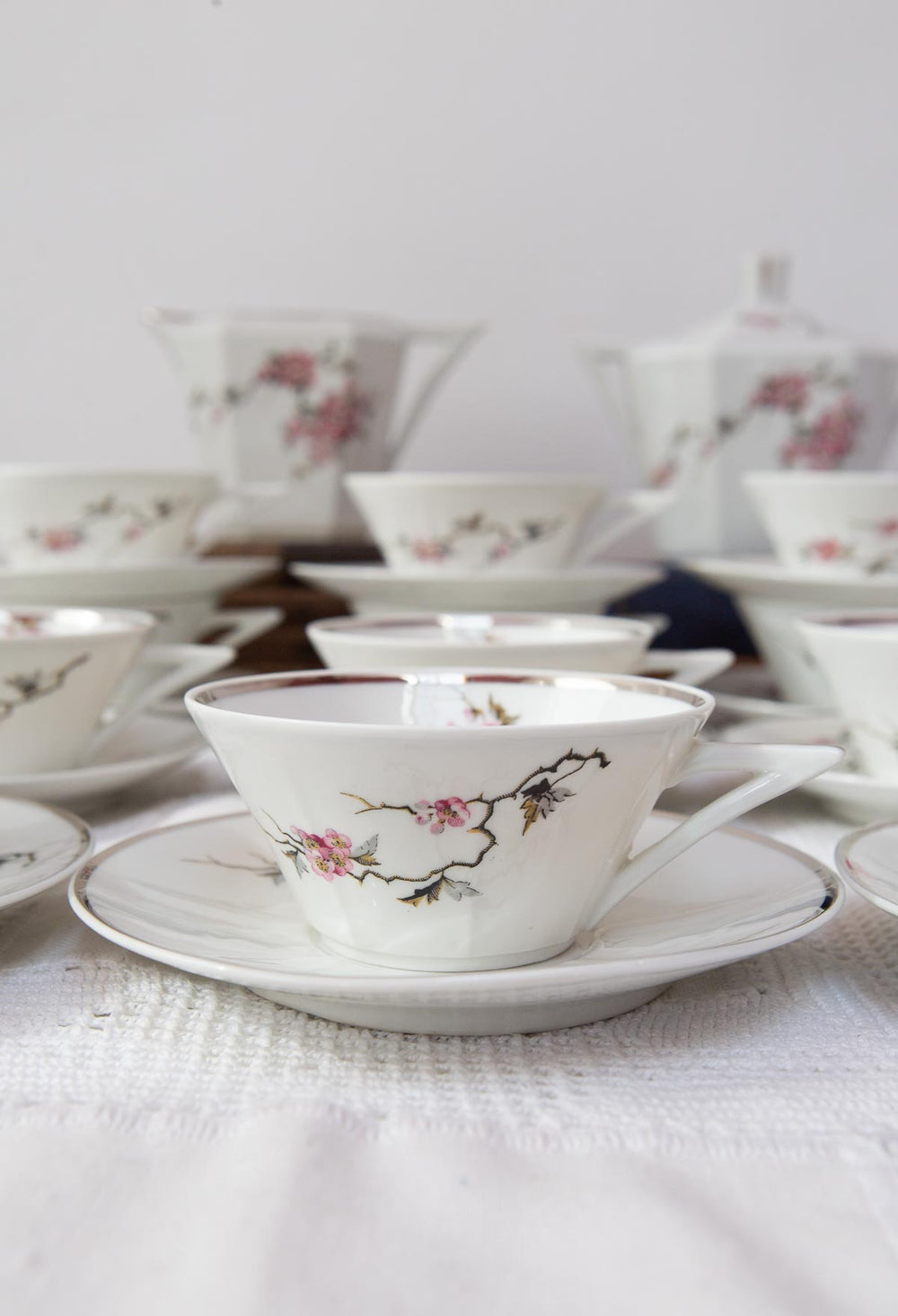 juego te porcelana limoges art deco