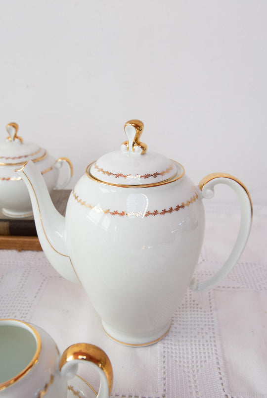 Juego de té o café para 11 porcelana francesa Limoges años 1960 (26 PIEZAS)