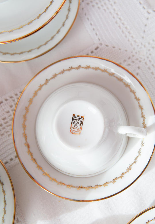 Juego de té o café para 11 porcelana francesa Limoges años 1960 (26 PIEZAS)