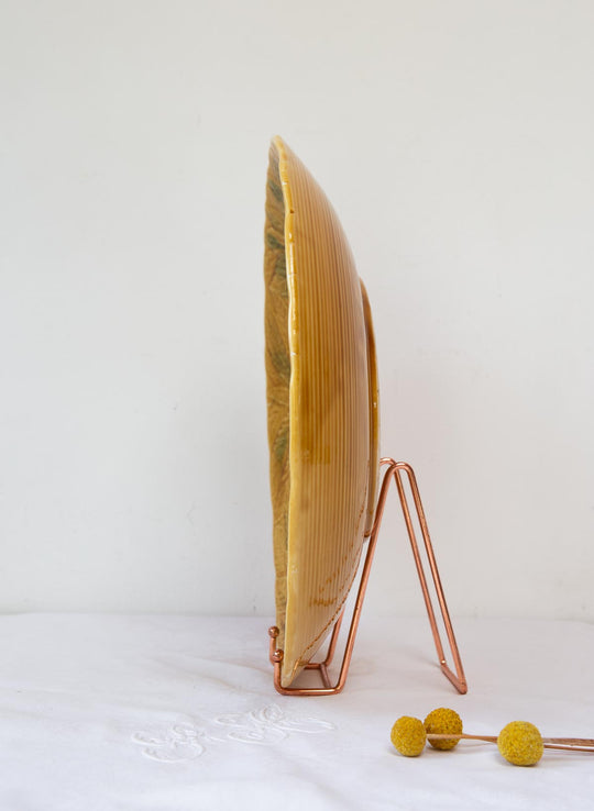 Antigua fuente francesa barbotine frutas (⌀ 35 cm)