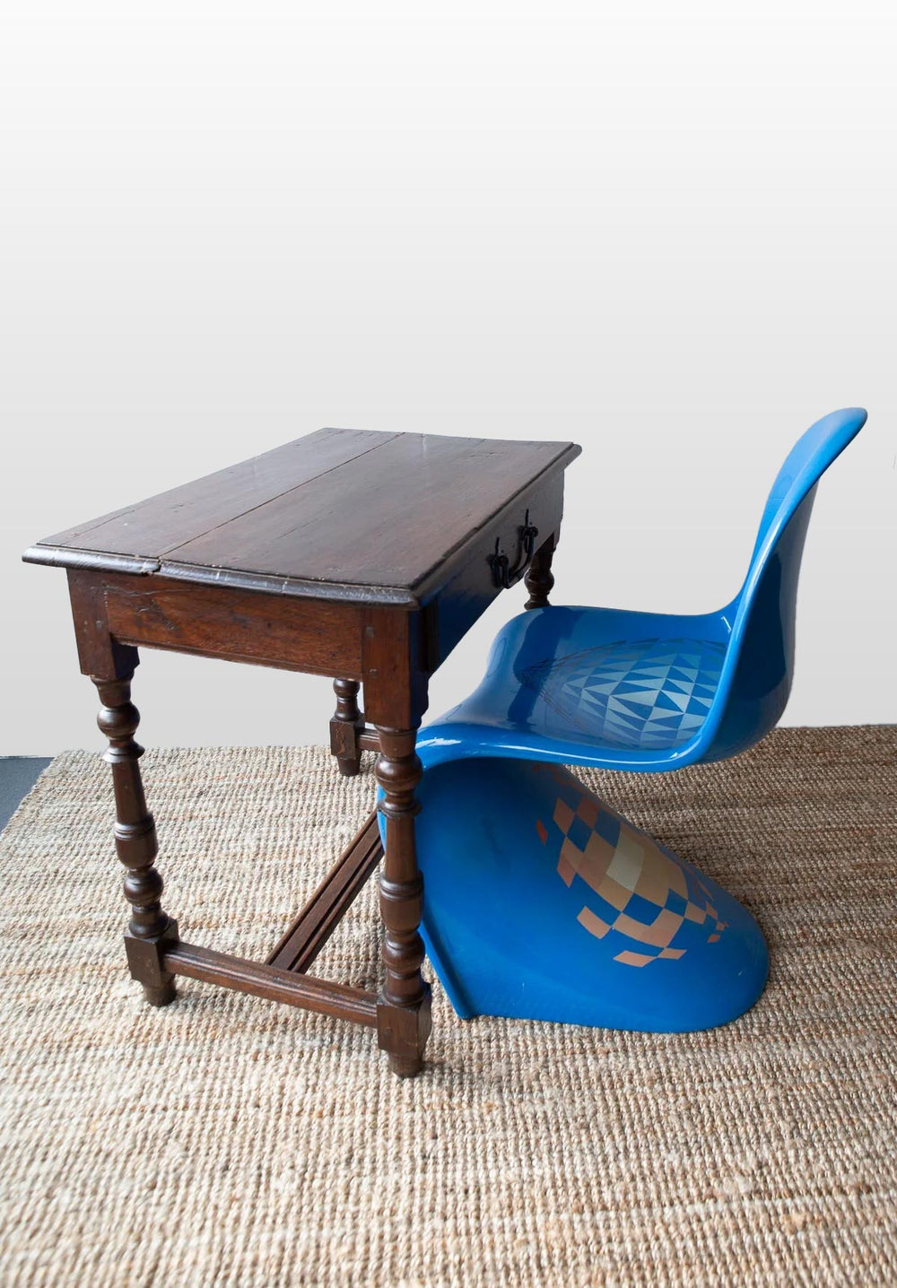 Antigua mesa francesa roble s. XIX (80*49 cm)