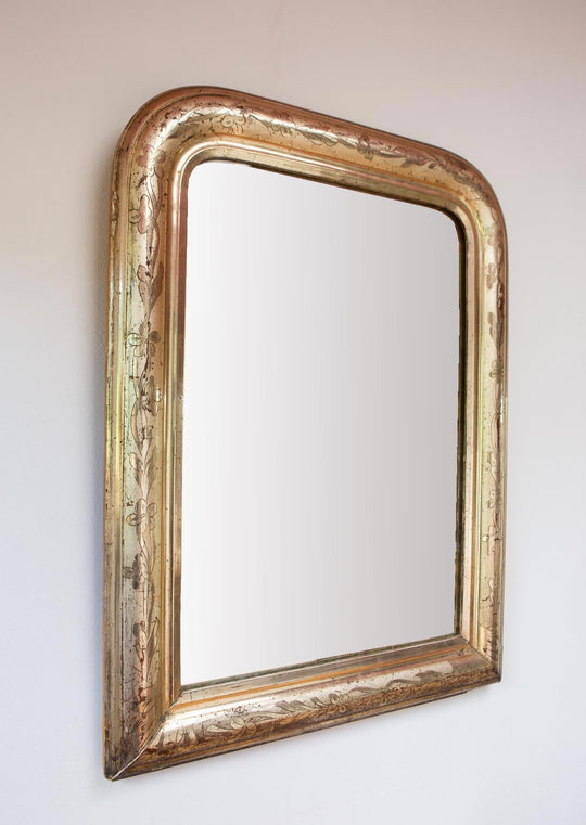 Espejo Louis Philippe madera dorada s. XIX Luis Felipe French gilded miroir