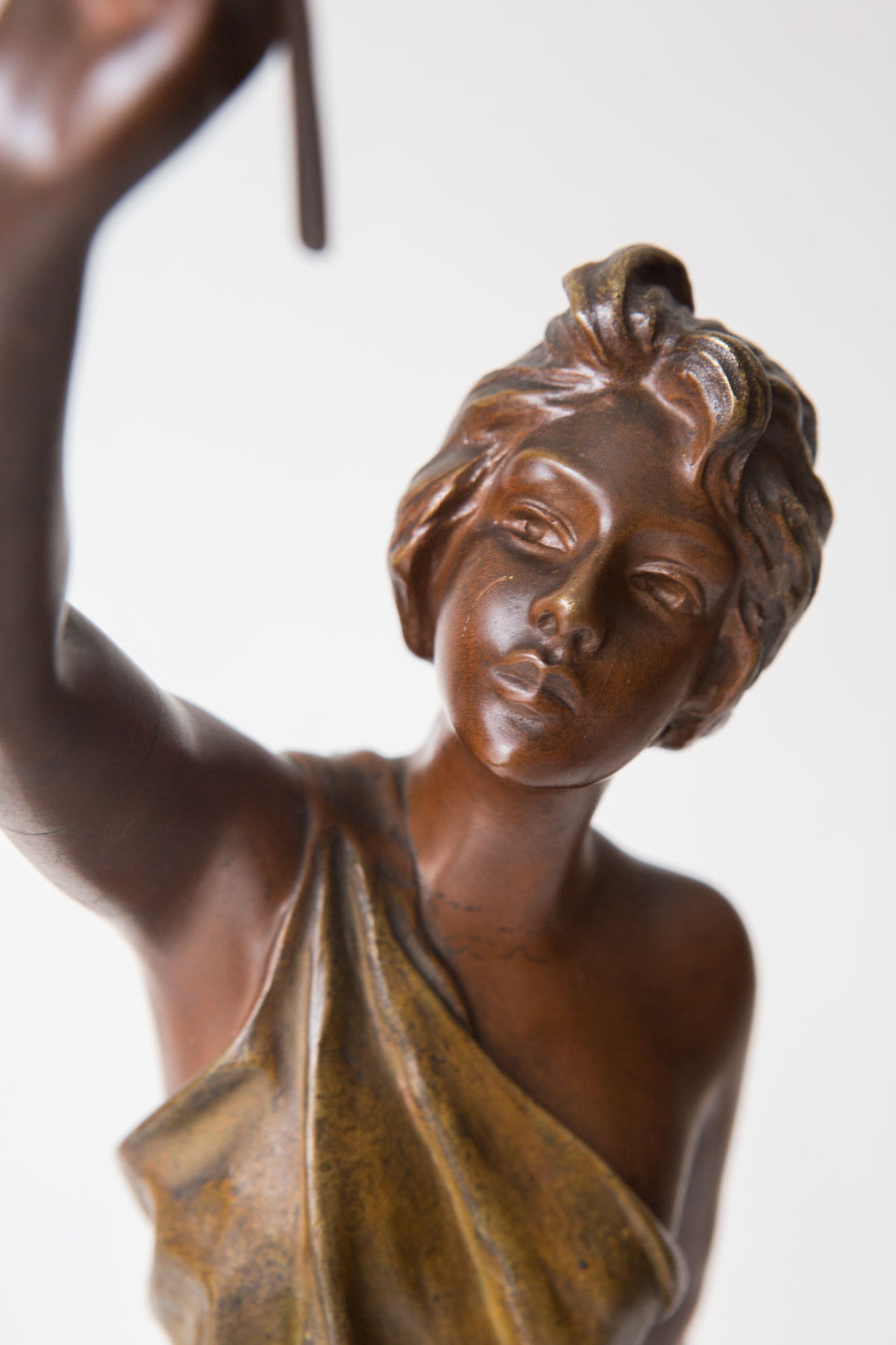 Escultura bronce art nouveau Villanis c. 1900 bronze female figure sculpture antique