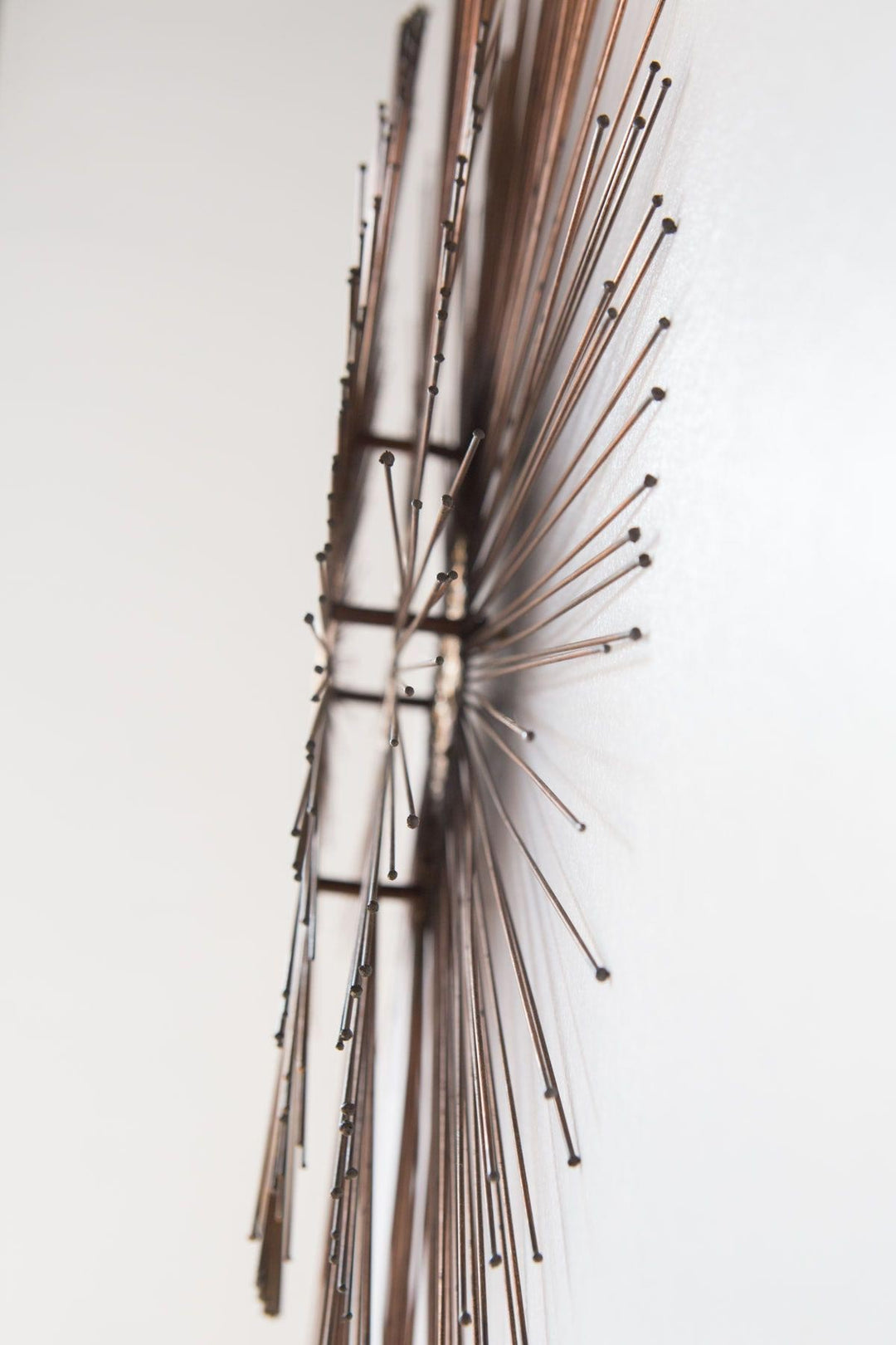 Gran escultura sol EEUU años 60/70 metal latón vintage sunburst starburst wall art sculpture