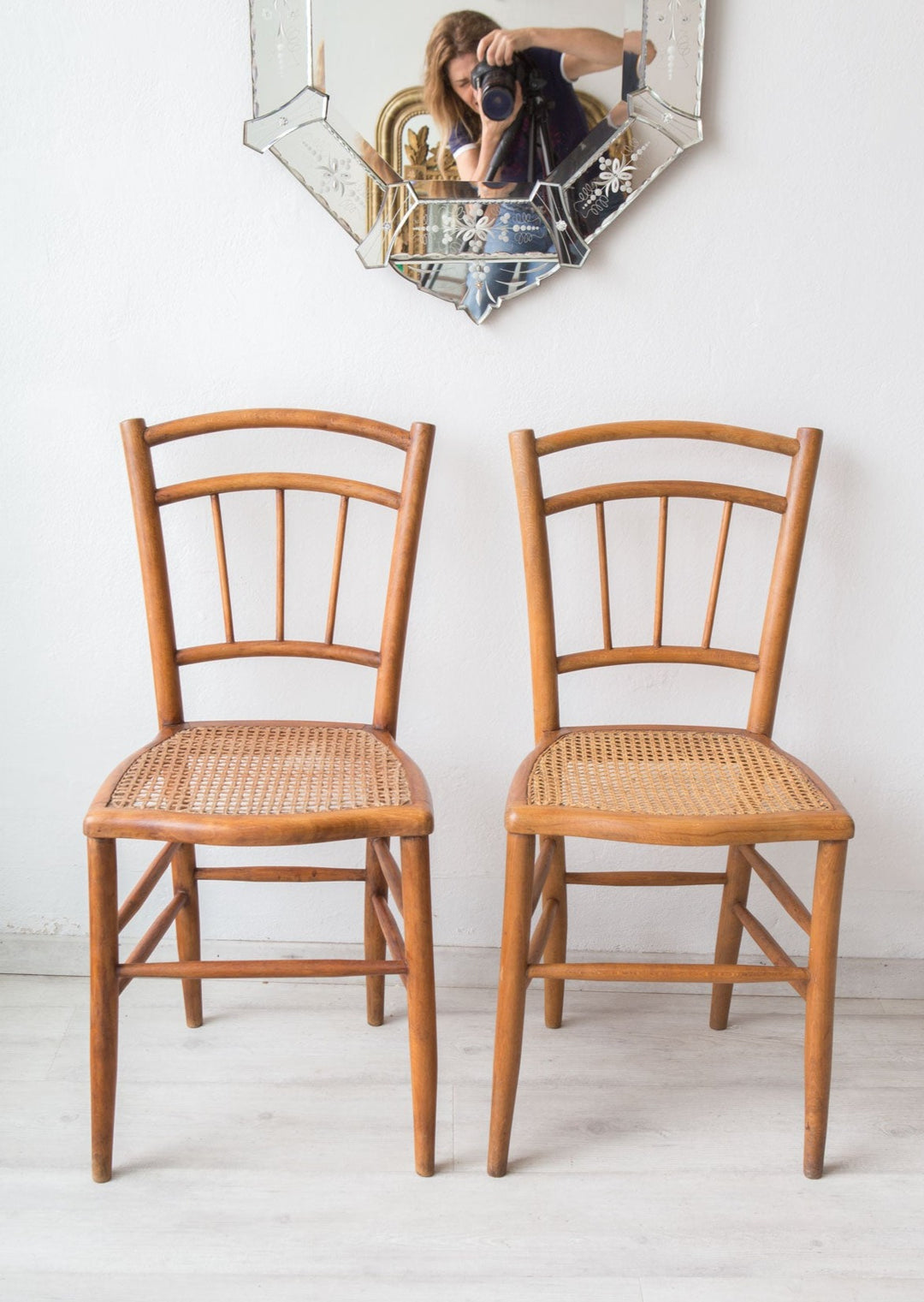 Sillas francesas madera rejilla o enea (VENDIDO)