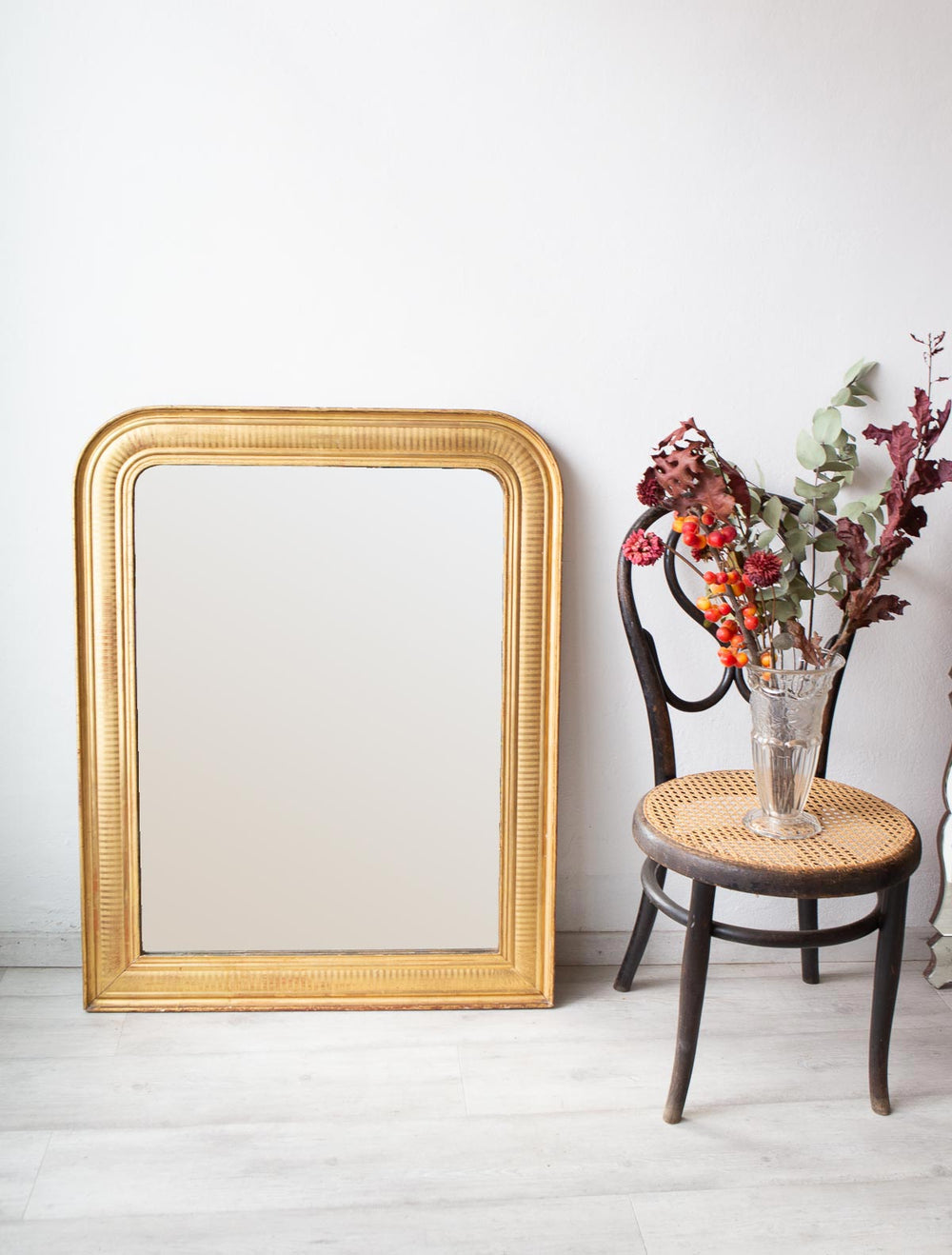 antiguo espejo dorado francés vintage gilded gold mirror 