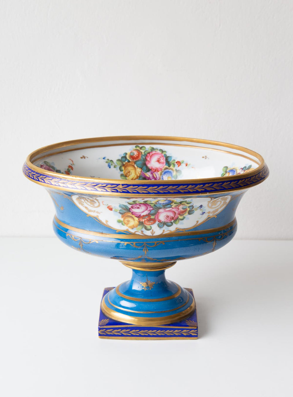 Gran copa francesa porcelana francesa estilo Sèvres grande coupe