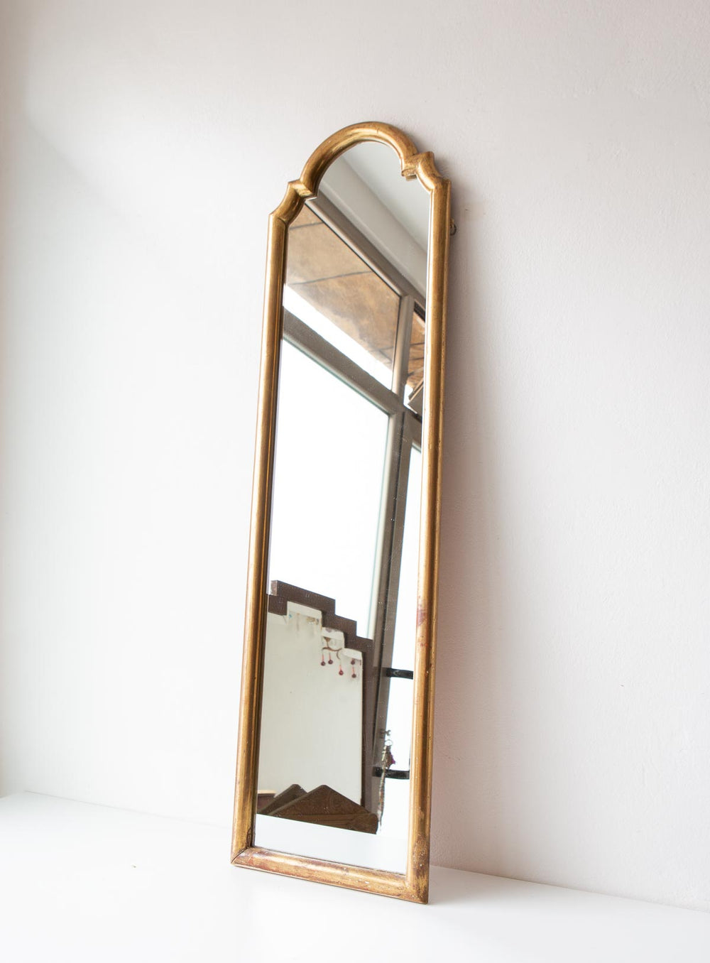 Espejo francés alargado madera dorada años 50 (VENDIDO)