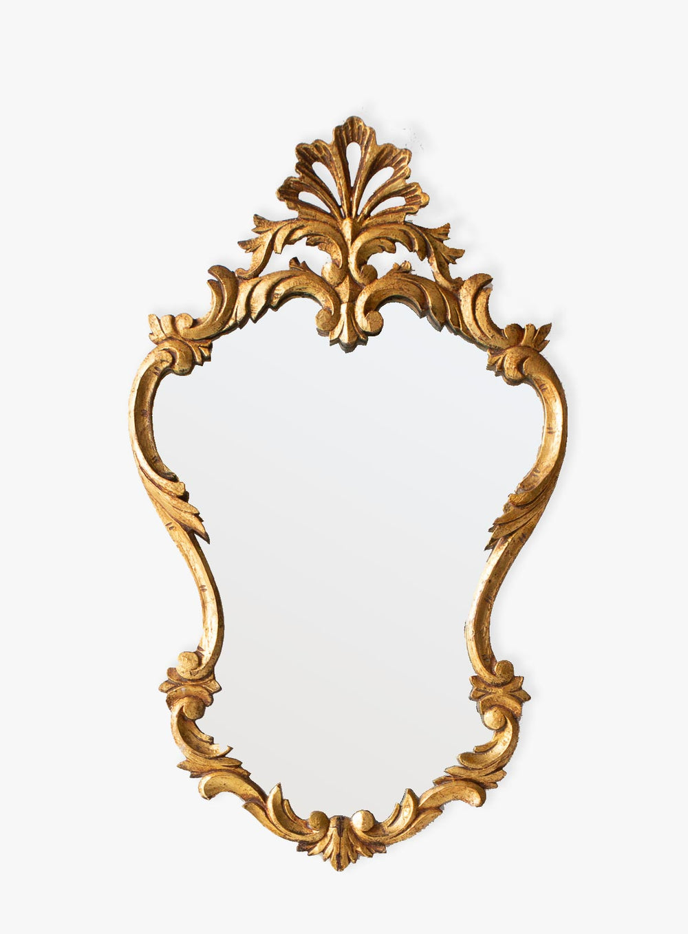 Espejo francés madera dorada copete s. XX (VENDIDO)