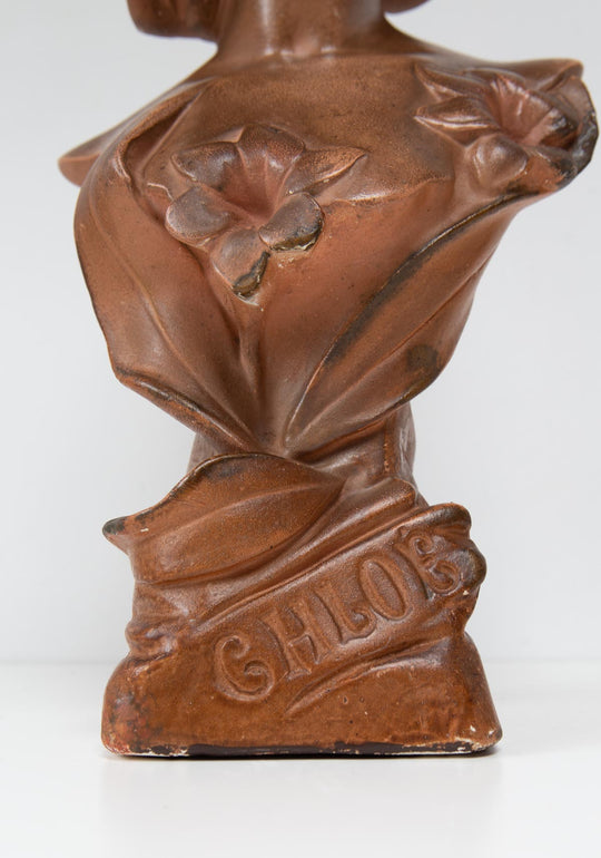 busto escayola antiguo frances chloe antique french bust art nouveau